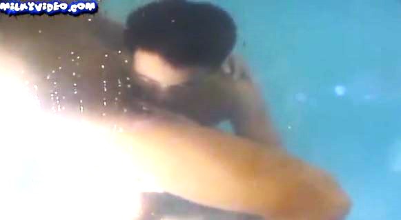 Suck young underwater